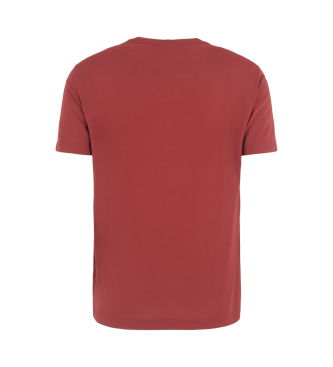 EA7 Premium Viskosemischung Stretch Viskosemischung Rundhals T-Shirt burgundy Shield