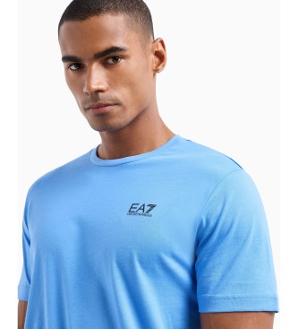 EA7 T-shirt com gola redonda em malha de algodo azul Logo Series