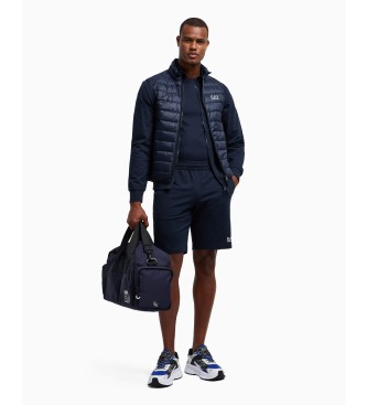 EA7 Maglietta Core Identity in cotone Pima blu navy