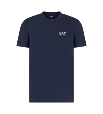 EA7 Maglietta Core Identity in cotone Pima blu navy