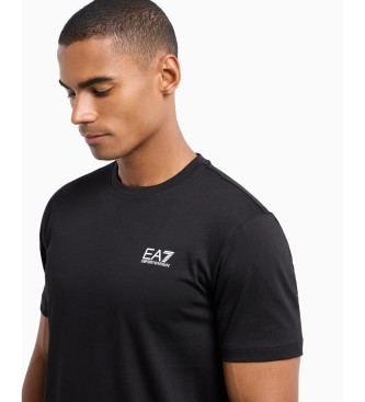 EA7 Core Identity short sleeve T-shirt in Pima cotton black