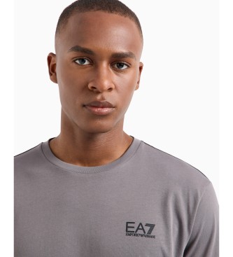 EA7 T-shirt a maniche corte Core Identity in cotone Pima grigio