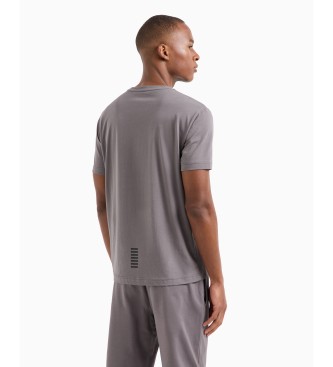 EA7 T-shirt a maniche corte Core Identity in cotone Pima grigio