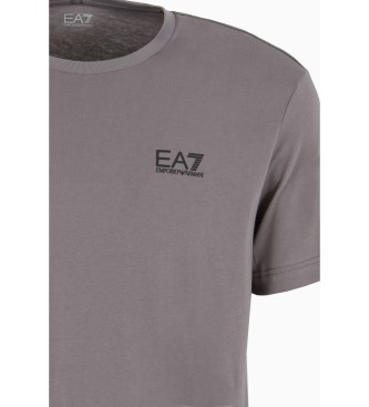 EA7 T-shirt a maniche corte Core Identity in cotone Pima grigio