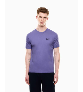 EA7 T-shirt Core Identity en coton Pima lilas