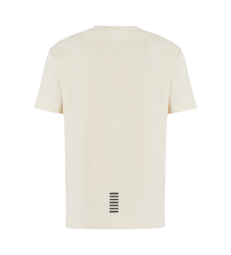 EA7 Slim fit beige t-shirt met korte mouwen