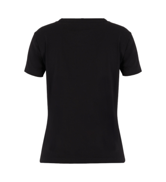 EA7 Core Lady short-sleeved T-shirt in black stretch cotton