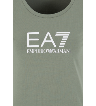 EA7 Camiseta de cuello redondo Shiny de algodn verde