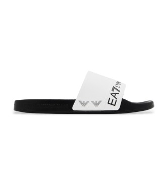 EA7 Tape Slide Flip-Flops schwarz und weiß