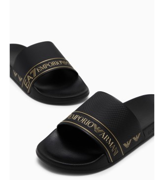EA7 Flip-Flops Tape Slide schwarz