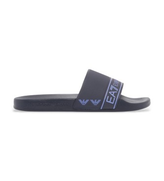 EA7 Navy Tape Slide Flip Flops