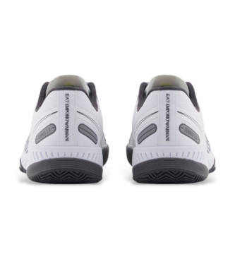 EA7 Scarpe da tennis in terra battuta bianca
