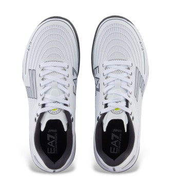 EA7 Scarpe da tennis in terra battuta bianca