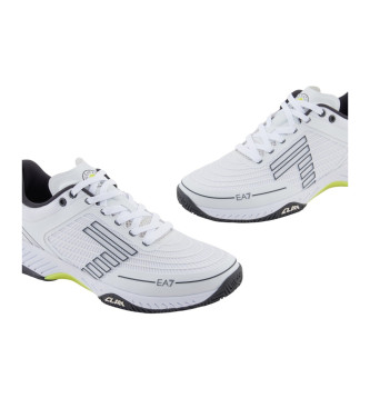 EA7 Scarpe da tennis in terra battuta bianca