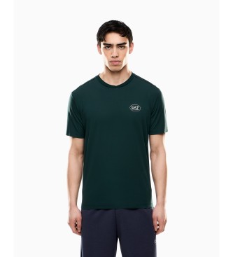 EA7 Tennis Club green knitted T-shirt
