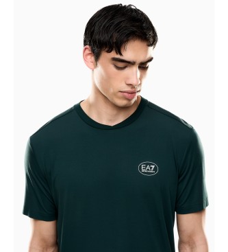 EA7 Tennis Club green knitted T-shirt