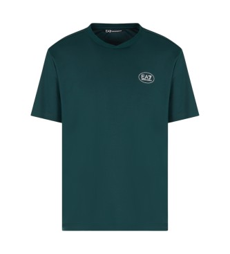 EA7 Tennis Club green knitted T-shirt
