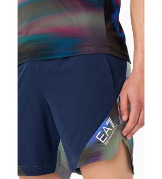 EA7 Pantaloncini blu scuro con grafica Tennis Pro M