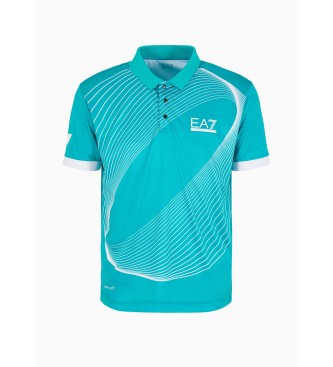 EA7 Polo Tennis Pro turquoise