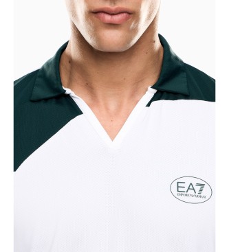 EA7 Polo Tennis Pro Ventus7 wit, groen