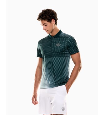 EA7 Polo Tennis Pro Ventus7 Print vert
