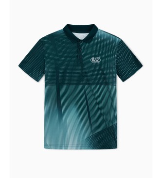 EA7 Polo Tennis Pro Ventus7 Print vert