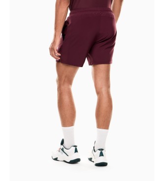 EA7 Tennis Pro Ventus7 burgundy shorts burgundy