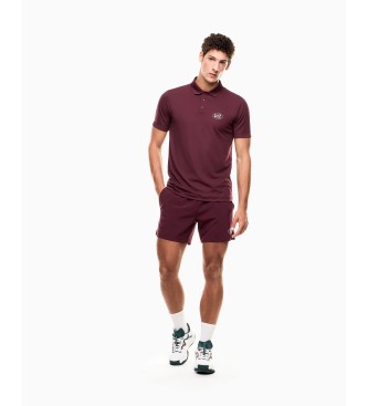 EA7 Tennis Pro Ventus7 burgundy shorts burgundy