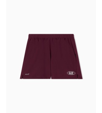EA7 Tennis Pro Ventus7 burgundy shorts burgundy