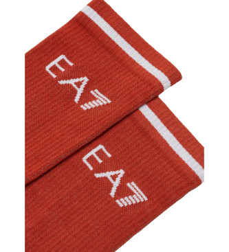 EA7 Calcetines cortos Tennis Pro rojo
