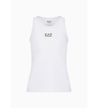EA7 Koszulka Tennis Pro z białego materiału technicznego