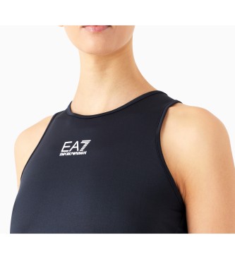 EA7 T-shirt Tennis Pro en tissu technique marine