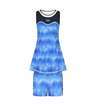 EA7 Tennis Pro Freestyle Kleid blau