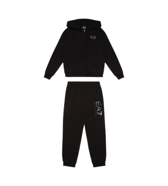 EA7 Bombažna trenirka Tracksuit Visibility black 