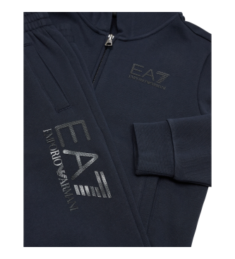 EA7 Visibility Boy navy cotton tracksuit