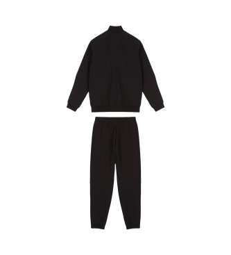 EA7 Tracksuit 7 Lines en coton mlang noir