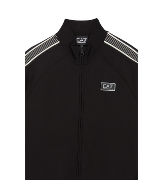 EA7 Tracksuit 7 Lines en coton mlang noir