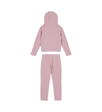 EA7 Shiny Girl roze stretch katoenen joggingbroek