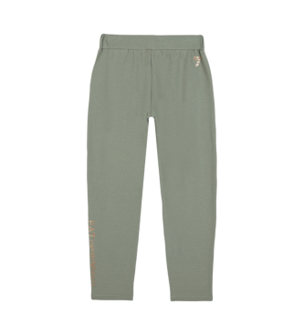 EA7 Shiny Girl green stretch cotton sweatpants