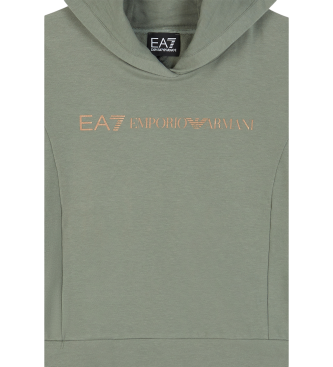 EA7 Shiny Girl green stretch cotton sweatpants