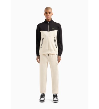 EA7 Beige cotton blend tracksuit