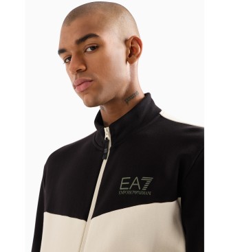 EA7 Beige cotton blend tracksuit