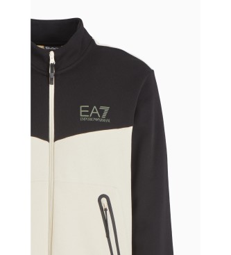 EA7 Beige cotton blend tracksuit