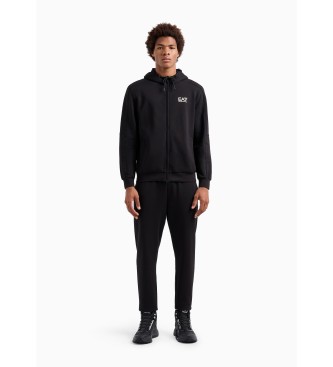 EA7 Visibility cotton blend tracksuit black