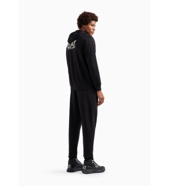 EA7 Visibility cotton blend tracksuit black