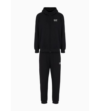 EA7 Visibility cotton blend tracksuit black