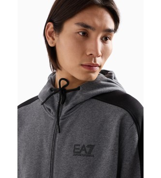 EA7 Tracksuit de visibilit en coton mlang gris