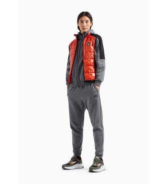 EA7 Tracksuit de visibilit en coton mlang gris