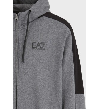 EA7 Visibility Tracksuit in cotton blend grey