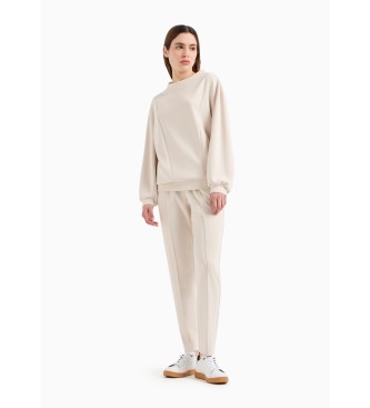 EA7 Tracksuit Core Lady Relax in beige stretch modal blend